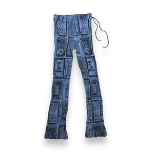 Acne Studios Textured Blue‎ Printed Pants Size EU 32